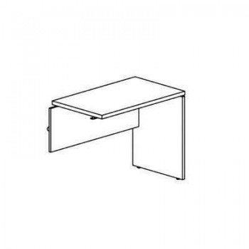 Ala para mesa rectangular serie New Pano estructura melamina color blanco encimera roble 80x60x75cm.