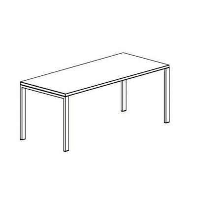 Mesa Auxiliar Serie IPOP Metalica 160x60x74cm 902.7551 Blanca/Blanca