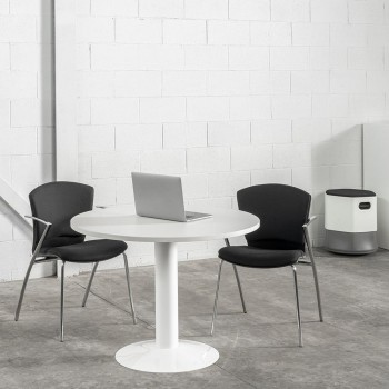 Mesa reunión circular Rocada 120cm x 74cm 3006ATW04 blanco-blanco