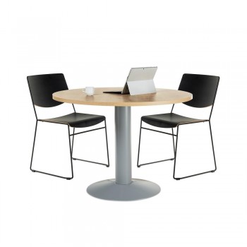 Mesa reunión circular Rocada 120cm x 74cm 3006ATW04 blanco-blanco