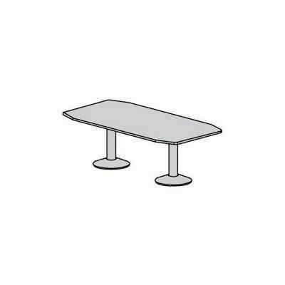 Mesa reunión pie Rocada 220x100x72cm 3003ATW04 blanco-blanco