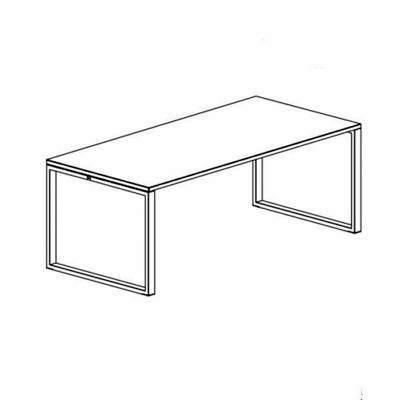 Mesa Rectangular Serie Oxygen Metalica 140x90x74cm 702.7903 Blanca/Roble