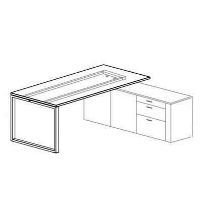 Mesa REctangular Para Armario Serie Oxygen Metalica 140x90x74cm 702.7992 Blanca/Roble