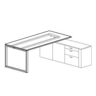 Mesa Rectangular Para Armario Serie Oxygen Metalica 180x90x74 702.7994 Blanca/Roble