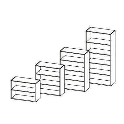 Armario Libreria Estructura Melaminada 195x45x90cm 90.4822 Blanco