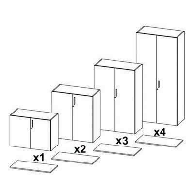 Armario Puertas Completas Melaminadas 70x45x90cm 70.4803 Roble
