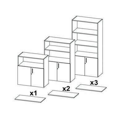 Armario Puertas Bajas Melaminadas 143x45x90cm 90.4820 Blanco