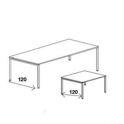 Mesa Reunion Rectangular Serie IPOP 300x120x74cm 902.7562 Blanca/Blanca