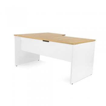 Mesa Rocada forma L Izquierda 160x110 2053AW04V26 Blanco-Blanco