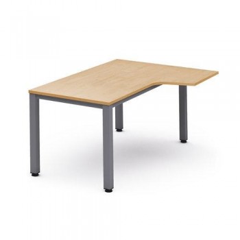 Mesa Rocada forma de L derecha serie Executive 2051AM04 160x110 Blanco-blanco