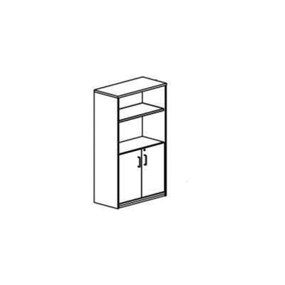 Armario Puertas Bajas+ 3 Estantes 90x156x45 1057AW04 Blanco/Blanco