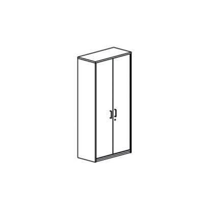Armario Puertas Completas + 4 Estantes 90x195x45cm 1104AW04 Blanco/Blanco