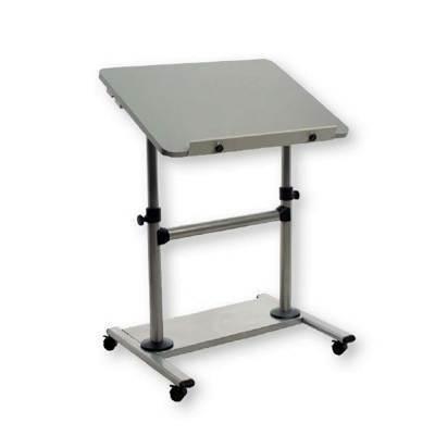 Mesa Ergonomica Movil Metalizada Regulable 80x60x73-110cm 3055 Gris