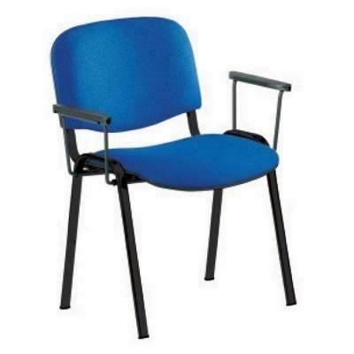 Silla confidente Class con brazos tapizado 1 azúl
