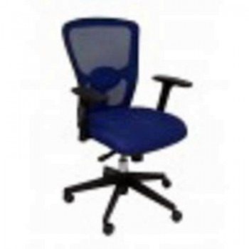 Silla de oficina Miller-Pozuelo mecanismo sincro con brazos tapizado 1 color azul 20SABALI229