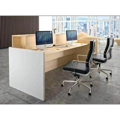Mostrador Serie Avant 129x110x103cm 9090.8081 Blanco/Blanco