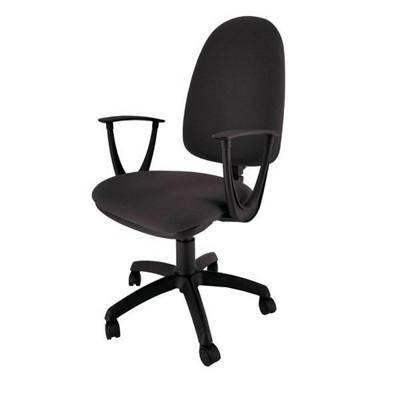 Silla Arena-Saldaña contacto permanente respaldo alto con brazos tapizado 1 color negro
