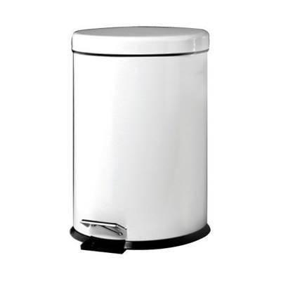 Papelera Redonda 5L Blanca con Pedal 16474