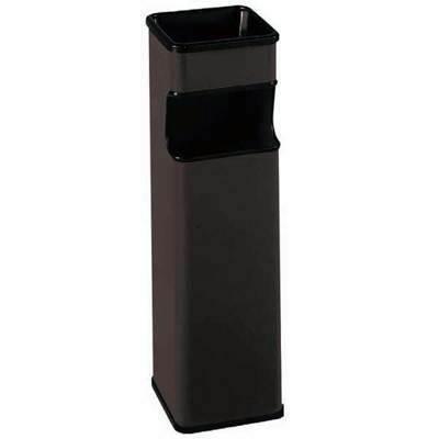 Papelera cenicero Sie 403-N acero inoxidable cuadrada negro