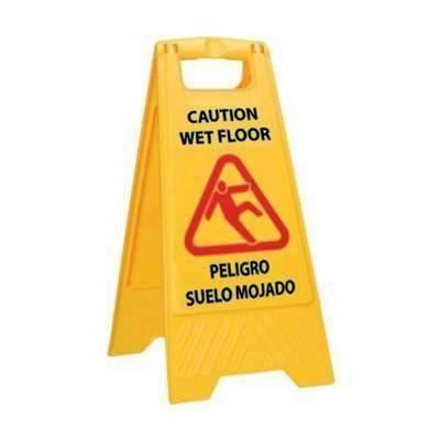 SEÑAL DE AVISO SUELO MOJADO 30X42X62 CM.