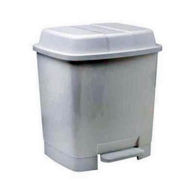 Papelera con pedal 30x25x31cm 22l blanco