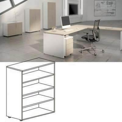 Armario Libreria Premier Melaminado 146x40x80cm 90.8652 Blanco