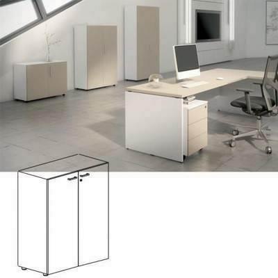 Armario Puertas Bajas Premier Melaminada 146x42x80cm 9090.8696